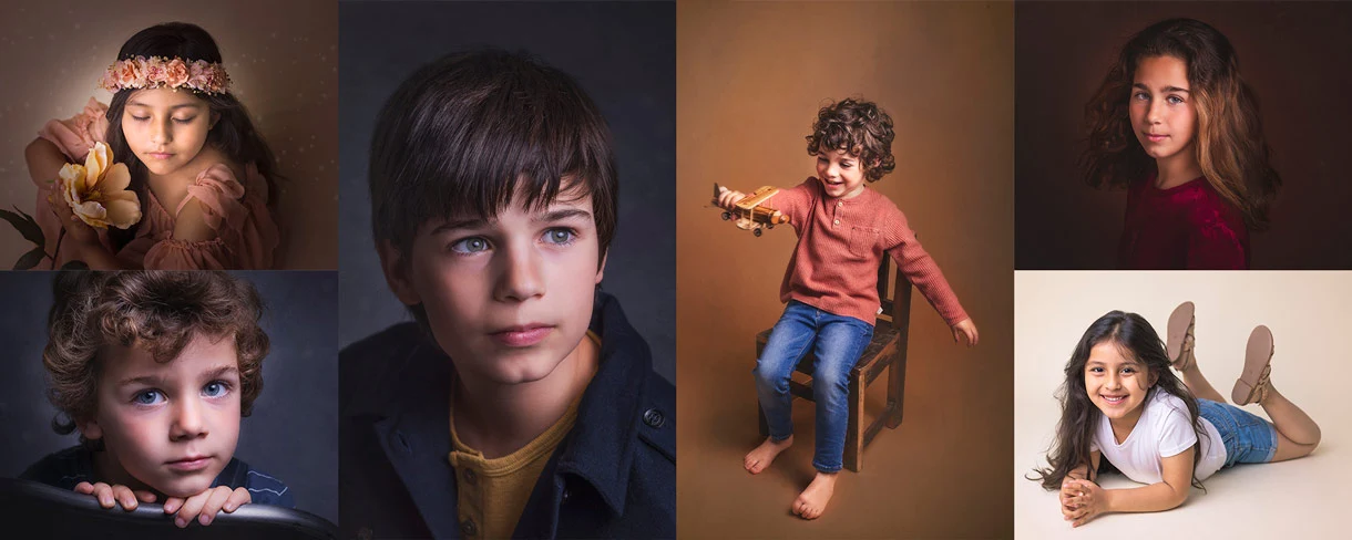 Sesión de fotos retrato infantil en Madrid - Estudio fotografía