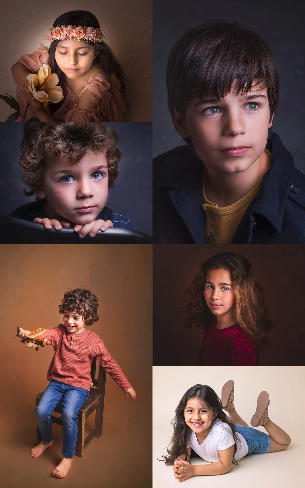 Sesión de fotos retrato infantil en Madrid - Estudio fotografía