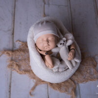 Estudio de fotografía de bebé recien nacido en Madrid
